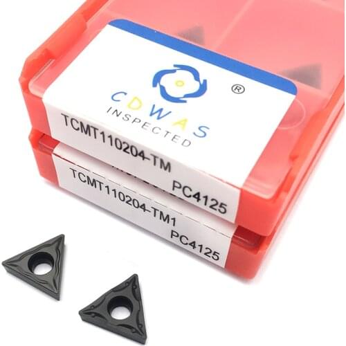 10PCS TCMT110204 TM TM1 PC4125 High Quality Internal Turning Tool TCMT 110204 Carbide Inserts CNC Lathe Cutter Tool For Steel