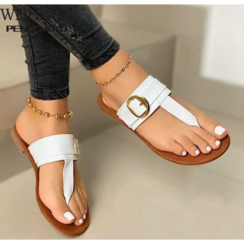 2020 New Summer Open Toe Flat Sexy Sandals Women Cross Strappy Ankle Strap Gladiator Flip Flops Women Beach Shoes Big Size 43