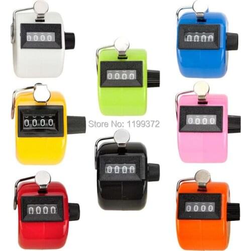 100pcs New 4 Digit Number Hand Held Manual Tally Counter Digital Golf Clicker Training Handy Count