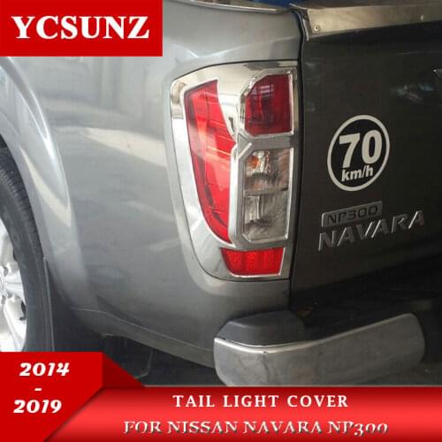 2014-2019 ABS Car Chrome Strips For Nissan Navara 2019 Np300 Accessories Rear Lamp Cover Trim For Nissan frontier 2016 Ycsunz