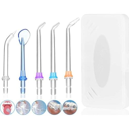 5x Replaceable Portable Water Flosser Jet Tips Nozzles Sets For Dental Oral Irrigator Dental Water Floss Teeth Cleaner With Box