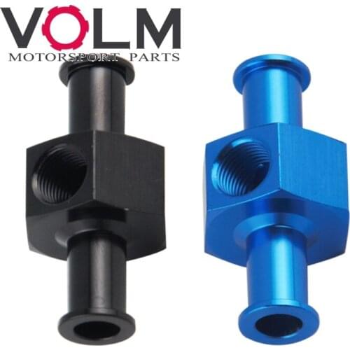 3/8" 9.5mm Billet Aluminum Fuel Pressure Gauge Inline Barb Adapter With 1/8" Port