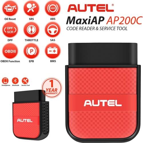Autel AP200C Wireless OBD2 Scanner, Bluetooth Code Reader + 8 Hot Services ABS Bleed OBD2 Diagnostic Tool OBD 2 Car Tool