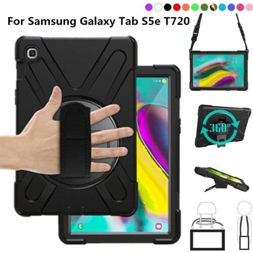 Case For Samsung galaxy tab S5e 10.5 2019 SM-T720 SM-T725 Cover with Handstrap Strap Shoulder Belt Rubber Carry Work Holder