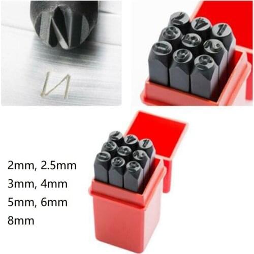 9pcs Digital Stamp Punch Leather Punching Hand Leather DIY And Carving Seal Carbon Steel Hand Tool Leather Carving Hand Punch