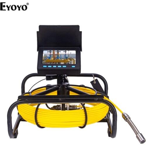 Eyoyo Pipeline Endoscope Inspection Camera 30M Underwater Industrial Pipe Sewer Drain Wall Video Plumbing System LCD Monitor