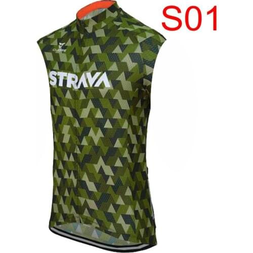 New Men Sleeveless Cycling Jersey Bike Tops Summer quick dry MTB shirt Breathable outdoor sports bicycle clothing Y072204