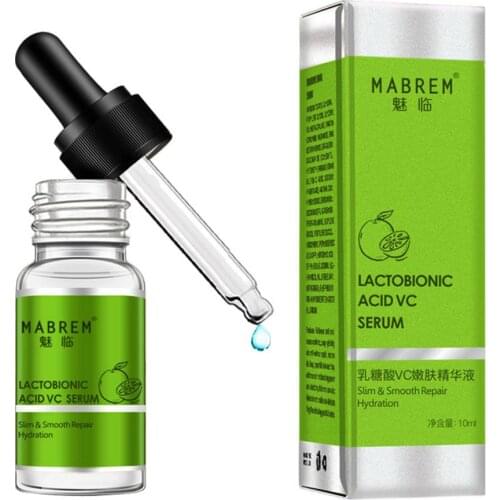 Lactobionic Acid VC Serum Slim Smooth Repair Hydration Face Skin Care 10ml