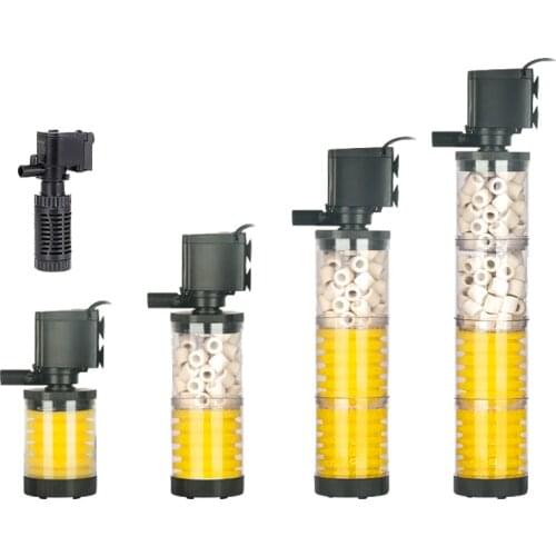 Multifunctional Aquarium filter Filter for fish tank Built-in filter for aquarium filter sponge Submersible pump oxygen pump