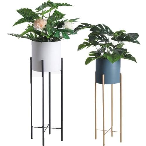Nordic wrought iron floor flower stand flower table simple modern living room bedroom balcony plant stand indoor flower pot