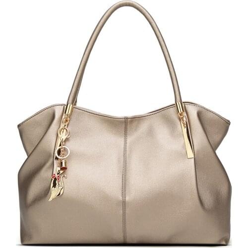 New Womens Bag Fashion Handbag Pendant Accessories Bag 2020 Champagne Womens Bag Tote Bag Shoulder Bags Female Top-handle Bags