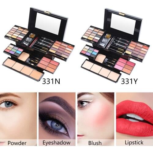 NEW Makeup Kit Full Professional 39 Colors Eyeshadow Palette Shimmer Glitter Matte Long Lasting Blush Power Lipstick with Mirror