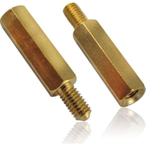 Single head hexagon copper cylinder M3 brass pillars H59 separation pillar screw