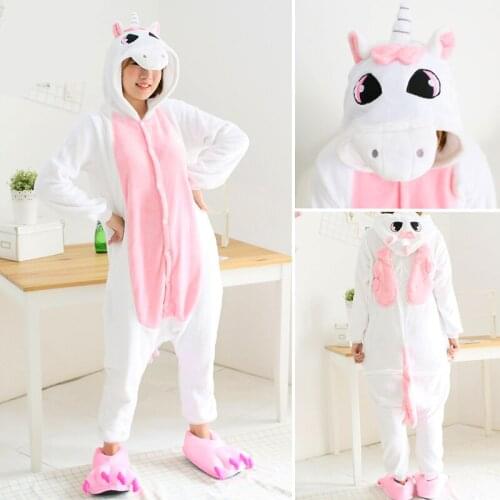 All In One Animal Pajamas for Winter Women Unicorn Stitch Pajamas Cartoon Onesies Cosplay Costumes Sleepwear Pyjamas