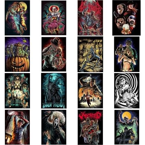 Full Drill Square/Round Diamond Painting Cross stitch 5D Horror Halloween Gift Diamond Art Embroidery Moasic Home Decoration
