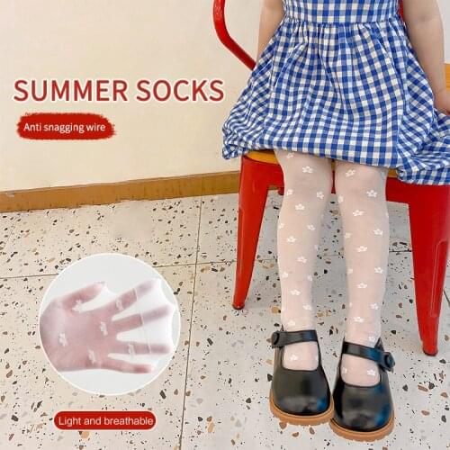Girls Kid Sheer Pantyhose High Quality Stockings Dance Ballet Thin Dots White Summer Tights For Children Baby Kids Pantyhose