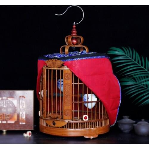 Thrush Birdcage Bamboo Boutique Full Set of Accessories Guizhou Old Bamboo Material Sichuan Cage Carved Myna Bird Cage Largehand