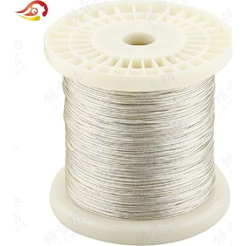 QYFANG 1.2m 1 Core Earphone Upgrade Cable DIY Module Headphone 1 Drive Detachable Cord Silver Plated Copper Flexible PVC Wire