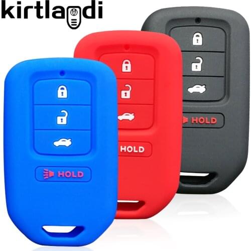 Silicone 4 Buttons Remote Car Key Cover Case for Honda Accord EX EXL Civic Crv Crz Hrv Pilot Ridgeline generation keyless holder