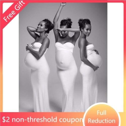 Slim Pregnancy Dress Photography Maternity Photography Props Maternity Dresses For Photo Shoot Shouderless Long Maxi Dresses