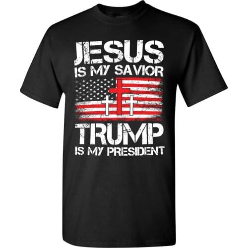 Trump 2020 Mne Tshirt, Jesus is my Savior Trump is my President Tee Vintage