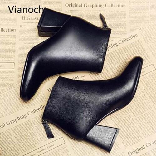 Vianoch Fashion Womens Boots Winter Fur High Heels Sexy Platform Pumps Shoes Lady wo1808152