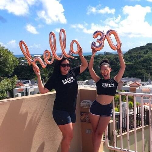 1 Set Rose Gold Hello 30 Foil Balloons Rose Gold Number 18 20 21 25 30 40 50 adult Birthday Party Decor Inflatable Air Globos