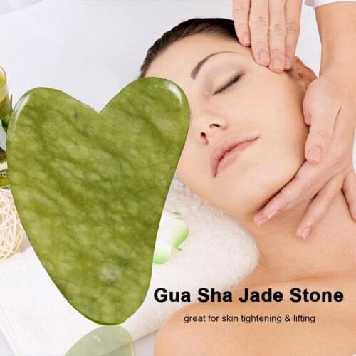 1pcs Natural Jade Stone Guasha Board Massage Tool SPA Massager Scraping Care Sha Therapy Antistress Gua Body Board Supplies Q1M9