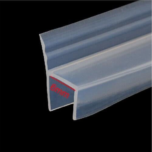 3 meters h shape shower glass door silicone rubber seal strip for 6mm glass