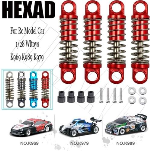 4Pcs Alloy Shock Absorber Damper Oil Filled Type for Rc Hobby Model Car 1/28 Wltoys K969 K989 P929 Drift Rally Bigfoot