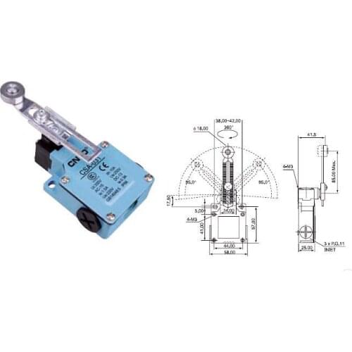 4Pcs/Lot Top Quality Original CNTD CSA-031 Adjustable Arm Limit Switch/Micro Switch Ui 380V Ith 10A
