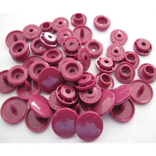 Free shipping 20 sets KAM snap button for sewing baby color plastic fastener snap button B34 Plum Purple color