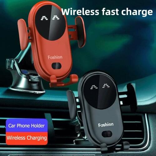 10W Wireless Charger Car Mount for Air Vent Mount Car Phone Holder Rotating Intelligent Infrared Fast Wireless Charging Charger