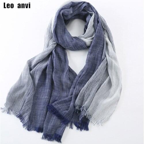 Brand Winter Mens Scarf Fashion Plaid Striped Tassel Shawls and Wrap Bufandas Cachecol Cotton Linen Wrinkled Scarves for Men