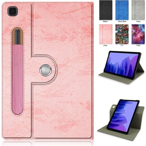 For Samsung Galaxy Tab A 7 Case 2020 SM-T500/T505/T507 Pencil Holder for Galaxy Tab A 7 lite 8.7 2021 Tablet 360 Rotatable Case