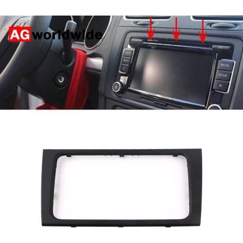 Black Car Interior Navigation Control Pane Radio Car Cover Trim 5K0858061E For VW Golf MK6 2009 2010 2011 2012 2013 2014