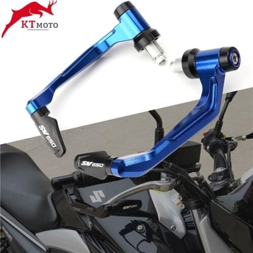 For SV650 S SV 650 1999-2019 2018 Motorcycle CNC Handlebar Handle grips Bar Ends + Brake Clutch Levers Guard Protector