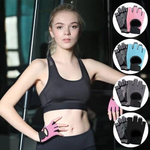Breathable Women Fitness Gloves Gym Weightlifting Gloves Bodybuilding Training Gloves Non-slip Cycling Half Finger Gloves -40