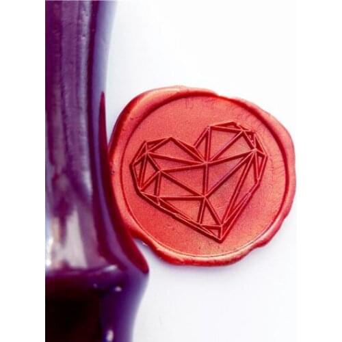 Geometric figure Love heart Retro Brass Stamp Head Wax Seal Stamp Pattern Invitation seal stamp sealing wax stamp