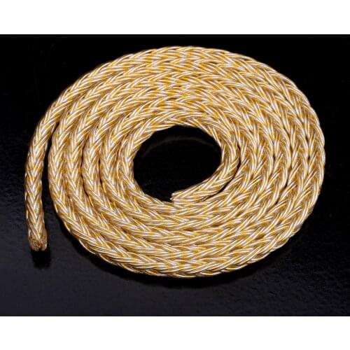 HPC-010 HiFi Hi-end Top class Headphone Earphone Cable customized pure gold or sliver 4N 99.99% OFC Copper headphone cable