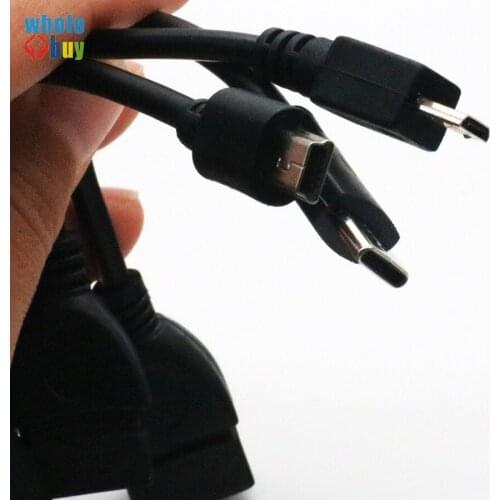 Black Micro USB/Mini USB/ Type C OTG Cable Data Transfer Micro USB Male To Female Adapter for Samsung HTC Android 1000pcs/lot