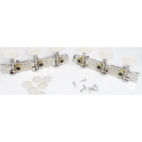 Classical Guitar Tuning Pegs 1 Pair Left Right Tuner Machine Heads Three on A Plank