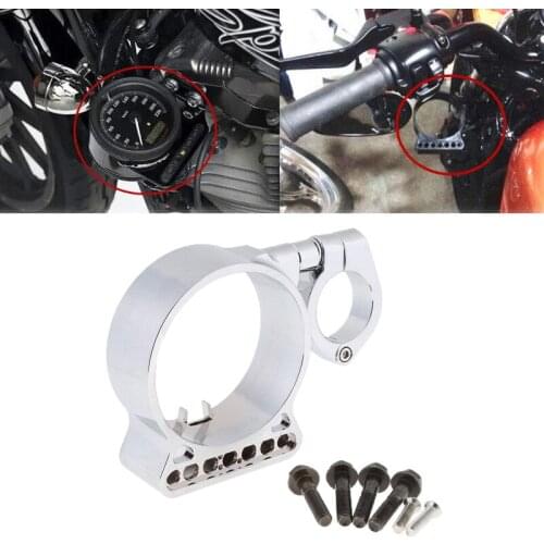 Motorcycle Speedometer Mount Relocation Instrument Bracket for Sportster XL883 XL1200 Silver