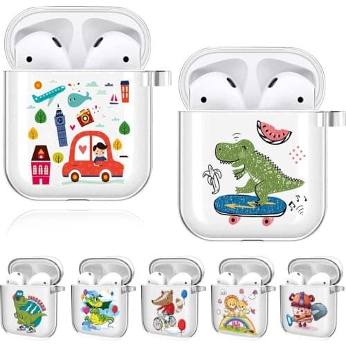 Soft Silicone Cases for Apple Airpods 1/2, Fashion Pattern Wireless Protective Earphone Case, Bluetooth Earphone Sleeve