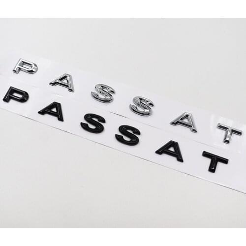 1pcs 3D ABS PASSAT Car logo letter sticker Rear Bumper tail door trunk sticker car rear Emblem sticker Decal styling Accessories