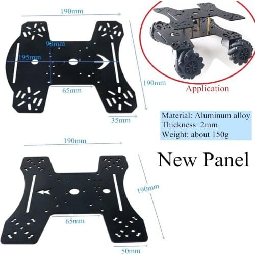 New Metal Panel Frame Aluminum Alloy Plate for 4wd Car Tank /Wheeled Chassis DIY RC Toy Robot Vehicle for Arduino