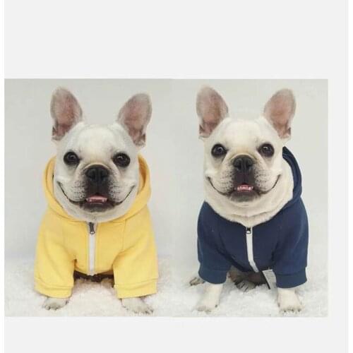 Pet Clothes Hoodie French Bulldog Puppy Dog Costume Pug Pets Pet Jumpsuit Dogs Clothing for Small Cats Dogs Zip Hoodie Clothes