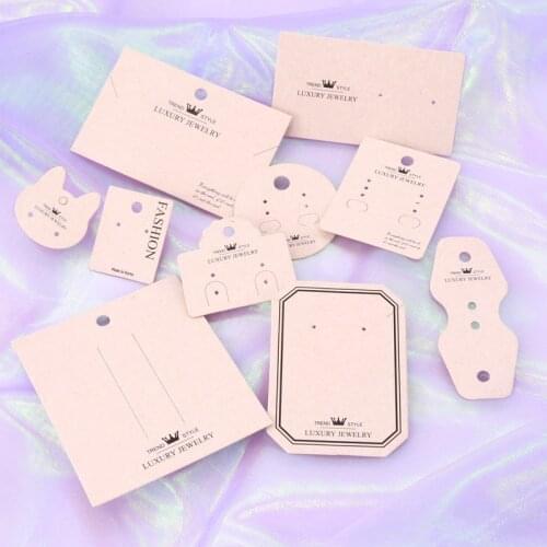 Wholesale 500Pcs/lot Recycle Paper Jewelry Earring Cards Fashion Brooch Pins Necklace Bracelets Display Packaging Cards Tags