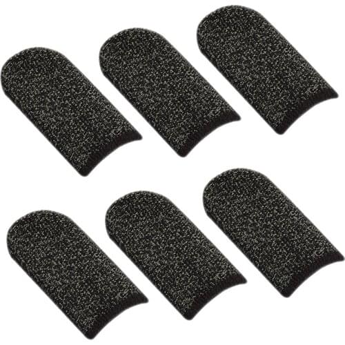 Professional Gaming Finger Cots 18-Pin Black Black Edge Copper Fiber Anti-Sweat and Non-Slip Competitive Edition 6Pcs