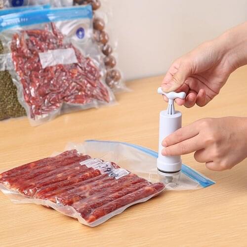 Vacuum Bag Food Air Vacuum Compressed Bag Organizer With Transparent Sealed Storage Bags Reusable Freezer Bags Kitchen Storage